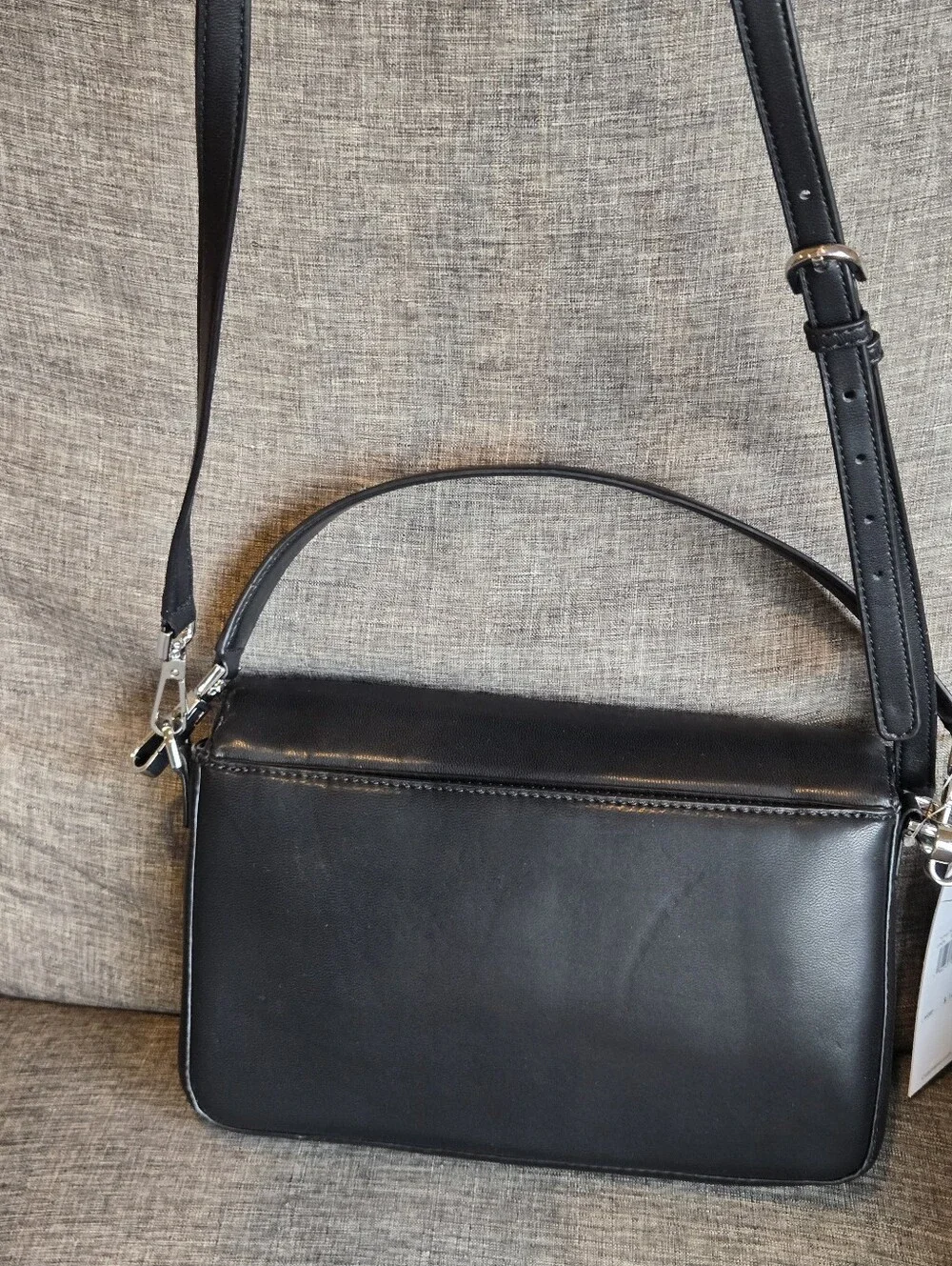 Calvin Klein Mica Flap Convertible Shoulder Bag - Black